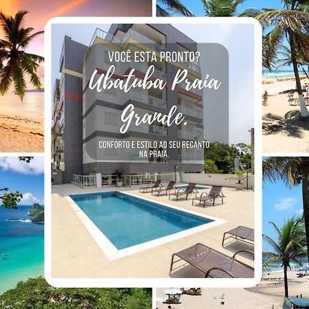 Apartamento Recanto Praia Grande - Mar, Ar, Churrasqueira, Piscina E Sauna Ubatuba Exterior foto